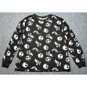Disney Nightmare Before Christmas Sweatshirt Womens 1X Black Jack Skellington